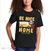 Funny Be Nice To Me It's A Long Walk Home Be Nice to Bus Driver Kids T-Shirt thumb 2