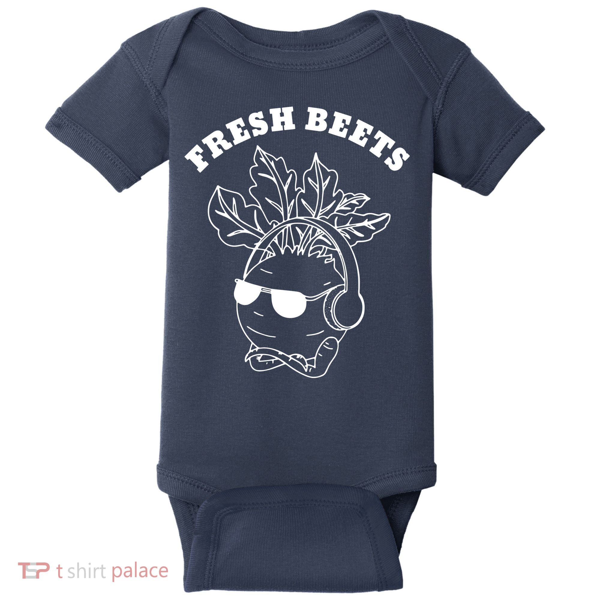Fresh Beets Organic Vegetable Local Farmers Market Baby Bodysuit