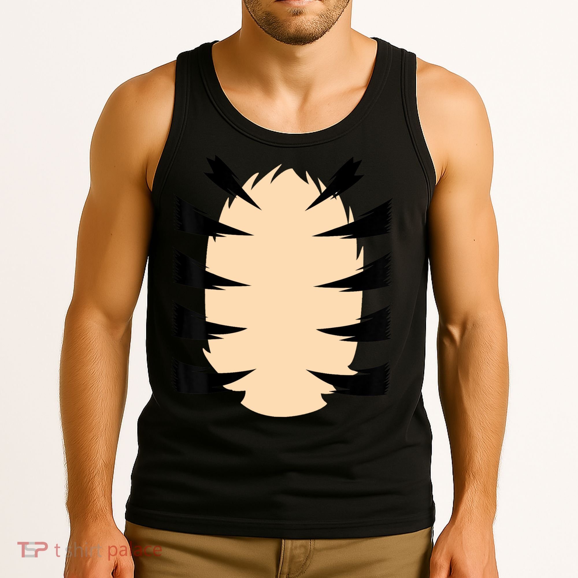 FRONT & BACK Orange Tiger Costume DIY Halloween Costume Tank Top
