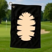 FRONT & BACK Orange Tiger Costume DIY Halloween Costume Golf Towel thumb 1