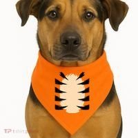 FRONT & BACK Orange Tiger Costume DIY Halloween Costume USA-Made Doggie Bandana thumb 1