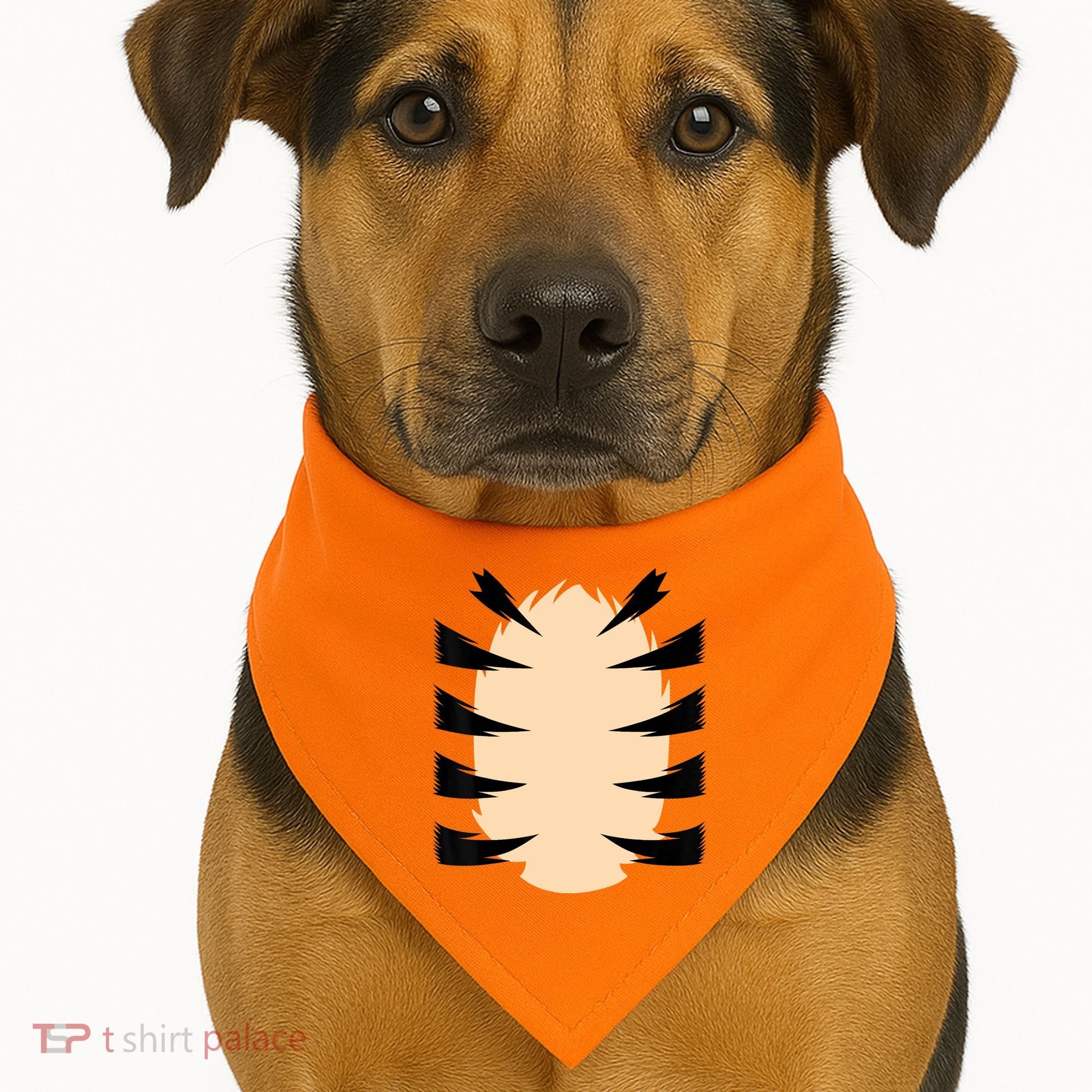 FRONT & BACK Orange Tiger Costume DIY Halloween Costume USA-Made Doggie Bandana