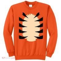 FRONT & BACK Orange Tiger Costume DIY Halloween Costume Sweatshirt thumb 0