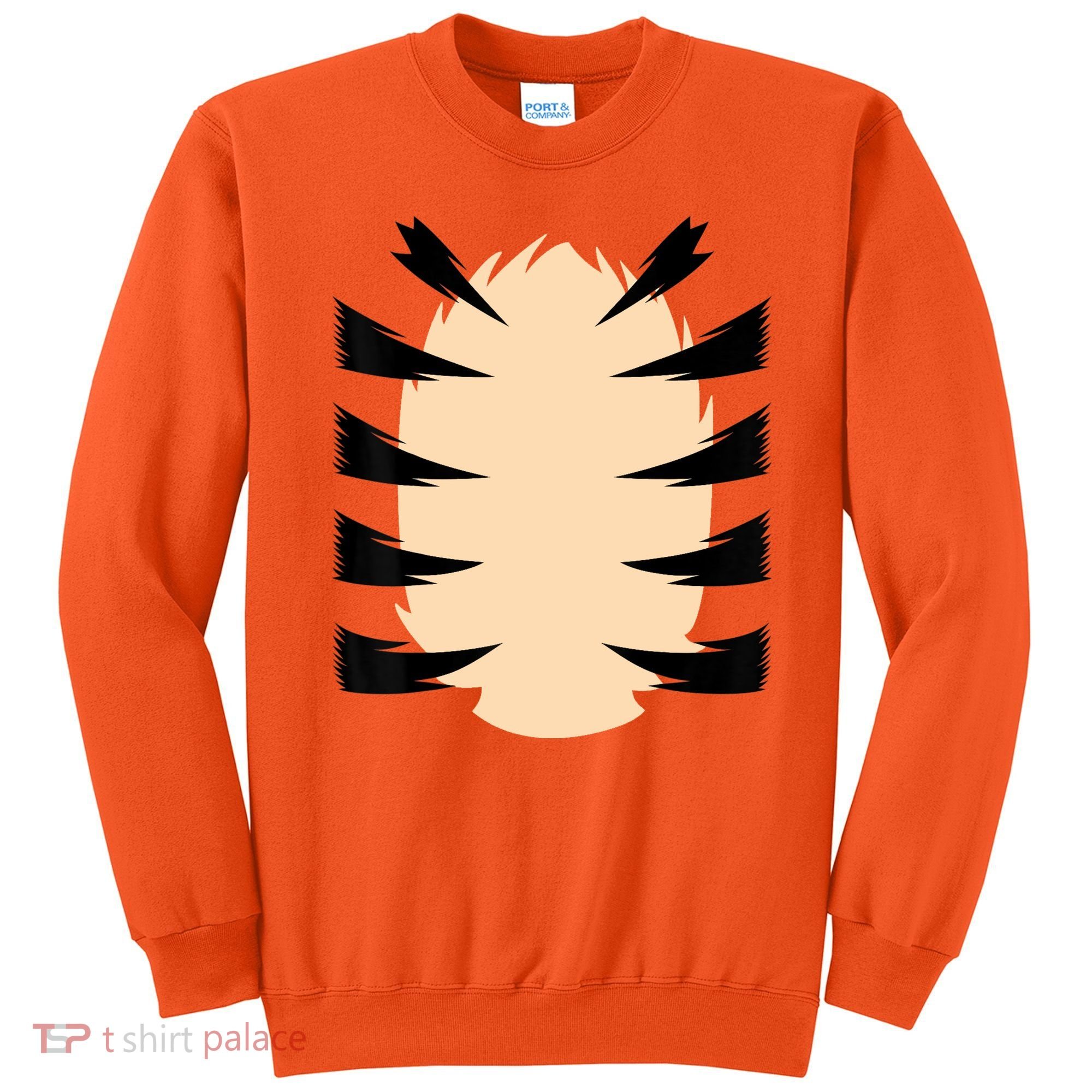 FRONT & BACK Orange Tiger Costume DIY Halloween Costume Sweatshirt