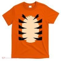 FRONT & BACK Orange Tiger Costume DIY Halloween Costume T-Shirt thumb 0