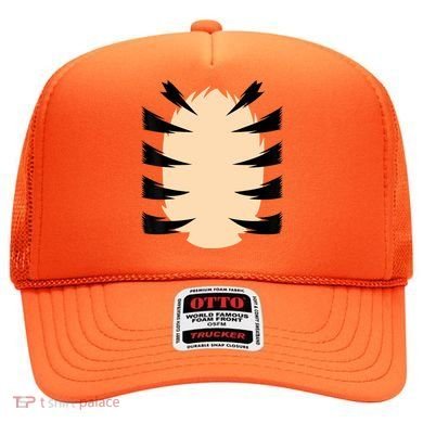 FRONT & BACK Orange Tiger Costume DIY Halloween Costume Hat