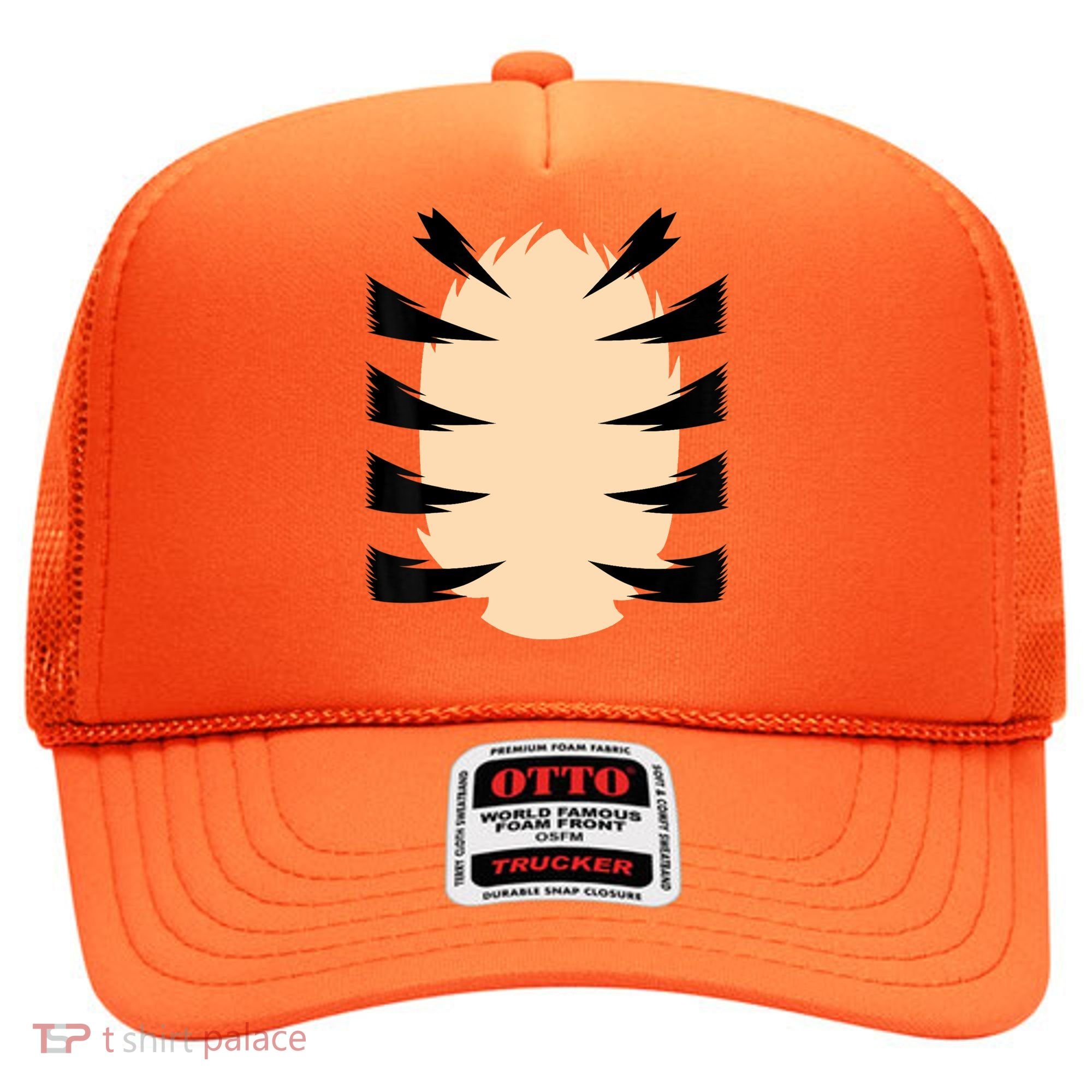FRONT & BACK Orange Tiger Costume DIY Halloween Costume Hat