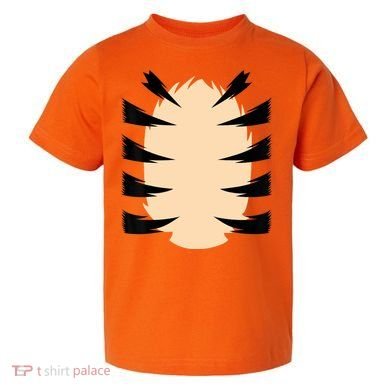 FRONT & BACK Orange Tiger Costume DIY Halloween Costume Toddler T-Shirt