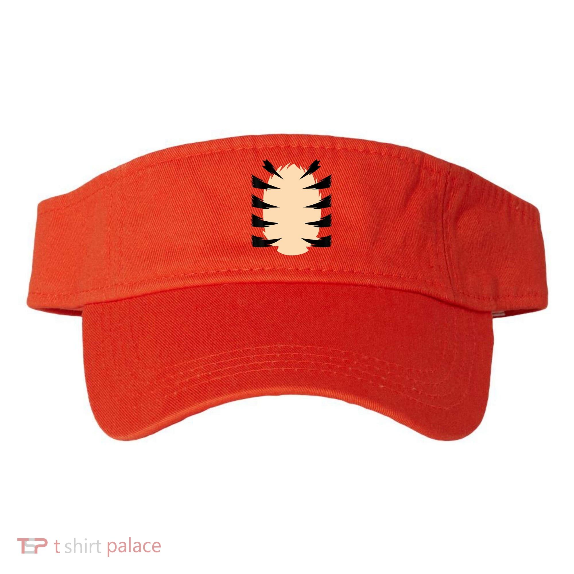 FRONT & BACK Orange Tiger Costume DIY Halloween Costume Visor