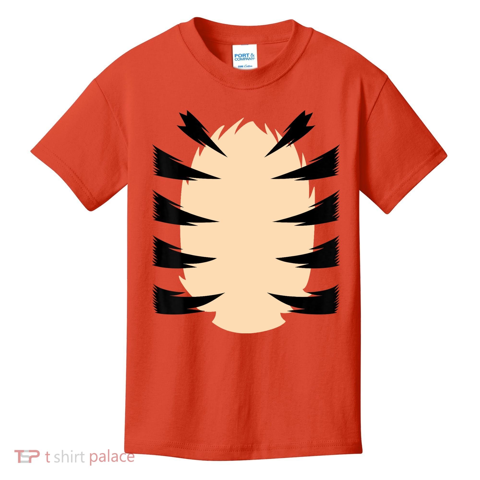 FRONT & BACK Orange Tiger Costume DIY Halloween Costume Kids T-Shirt