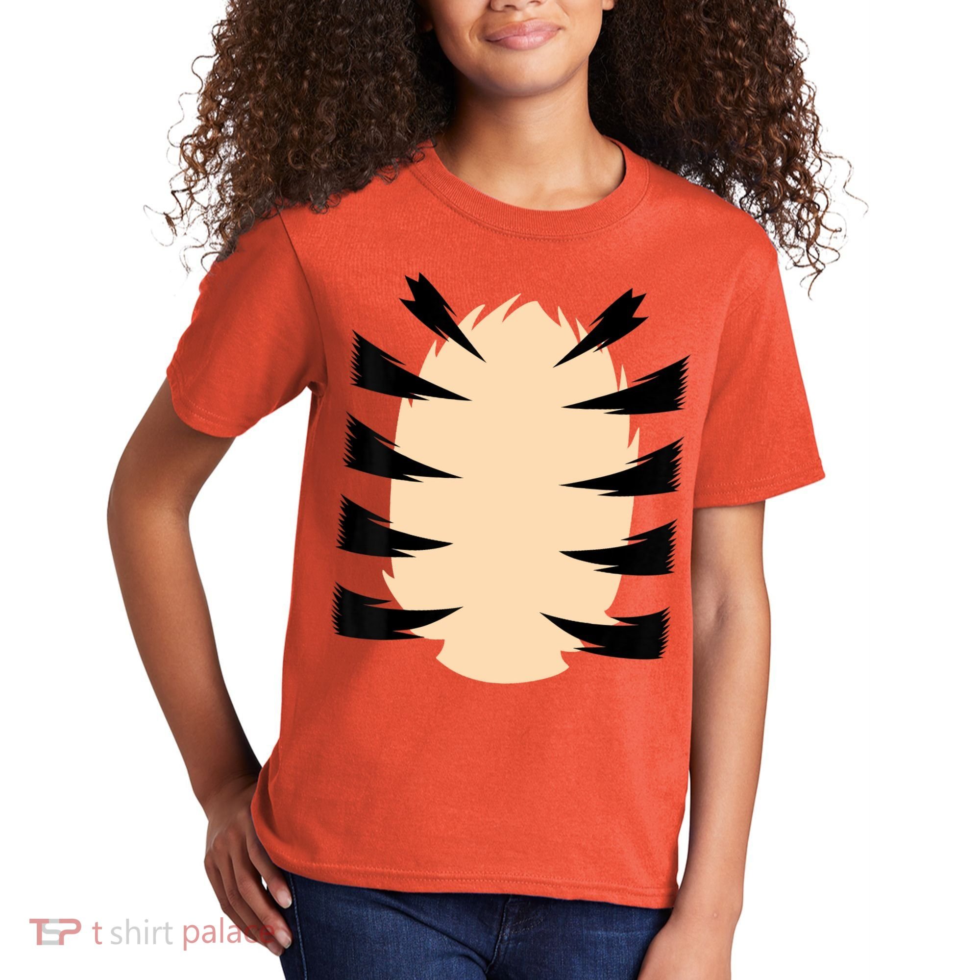 FRONT & BACK Orange Tiger Costume DIY Halloween Costume Kids T-Shirt