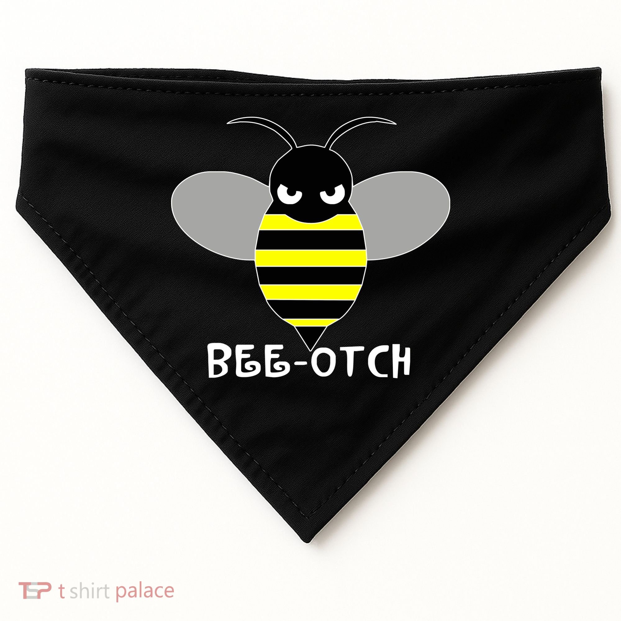 FUNNY BEE OTCH BITCH USA-Made Doggie Bandana