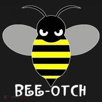 FUNNY BEE OTCH BITCH USA-Made Doggie Bandana thumb 2