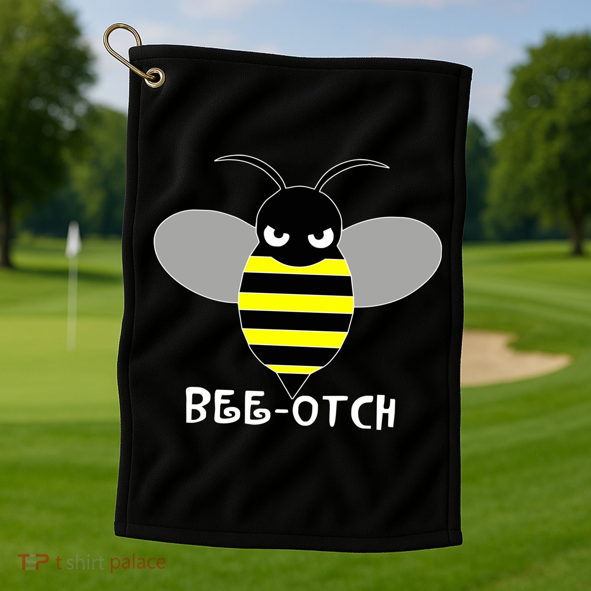 FUNNY BEE OTCH BITCH Golf Towel