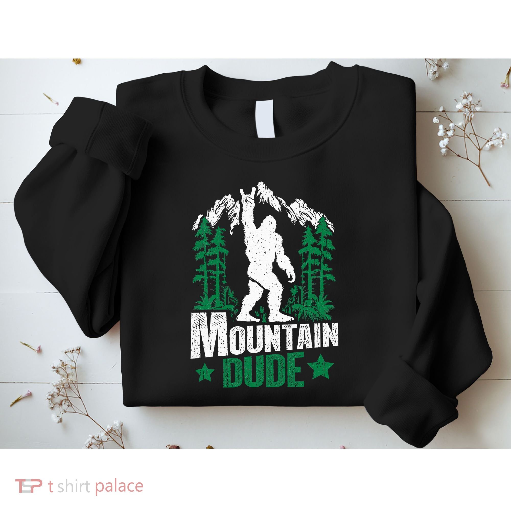 Funny Bigfoot Outdoor Adventures Mountain Dude Sweatshirt