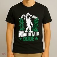 Funny Bigfoot Outdoor Adventures Mountain Dude T-Shirt thumb 3