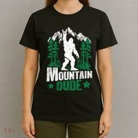 Funny Bigfoot Outdoor Adventures Mountain Dude T-Shirt thumb 4