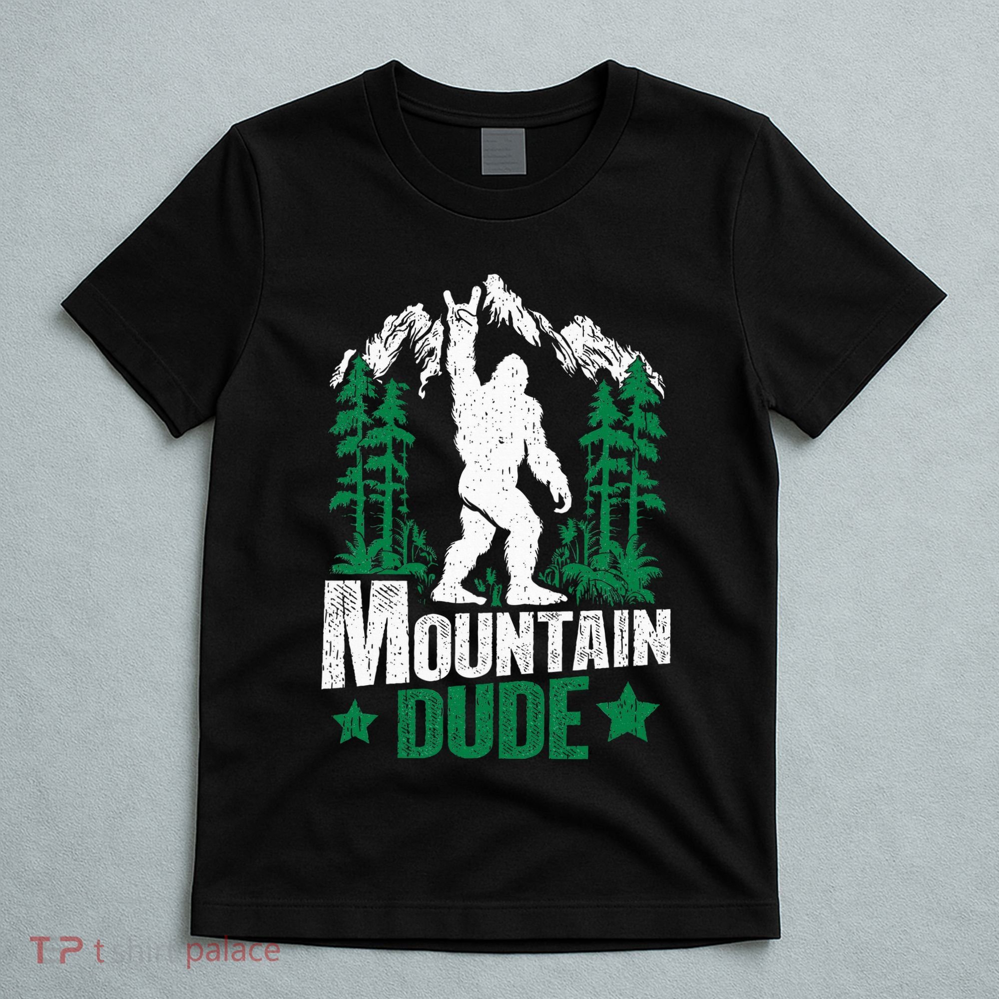 Funny Bigfoot Outdoor Adventures Mountain Dude T-Shirt