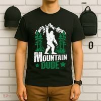 Funny Bigfoot Outdoor Adventures Mountain Dude T-Shirt thumb 6