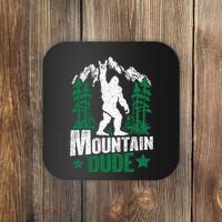 Funny Bigfoot Outdoor Adventures Mountain Dude Coaster thumb 0