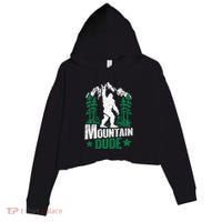 Funny Bigfoot Outdoor Adventures Mountain Dude Crop Fleece Hoodie thumb 0