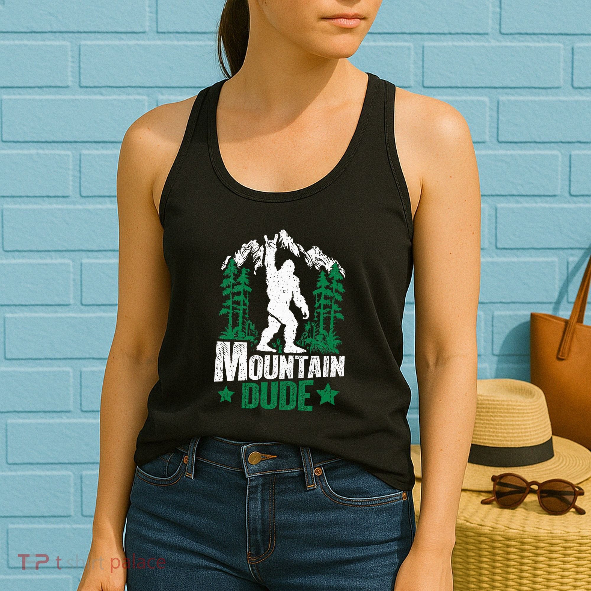 Funny Bigfoot Outdoor Adventures Mountain Dude Women's Tank Top