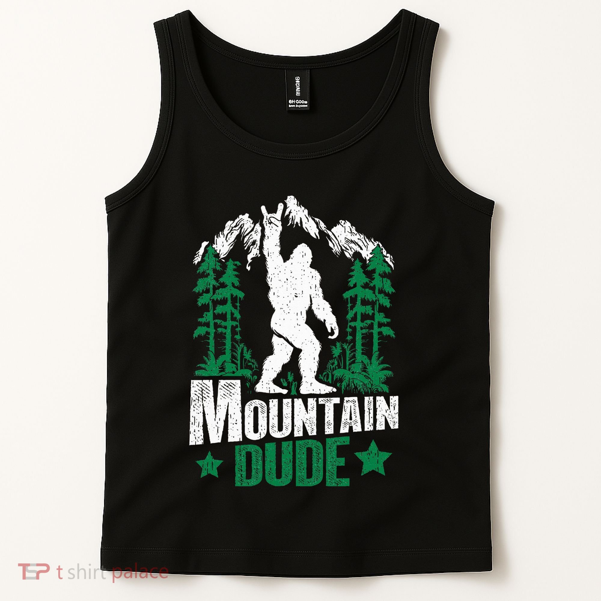 Funny Bigfoot Outdoor Adventures Mountain Dude Tank Top