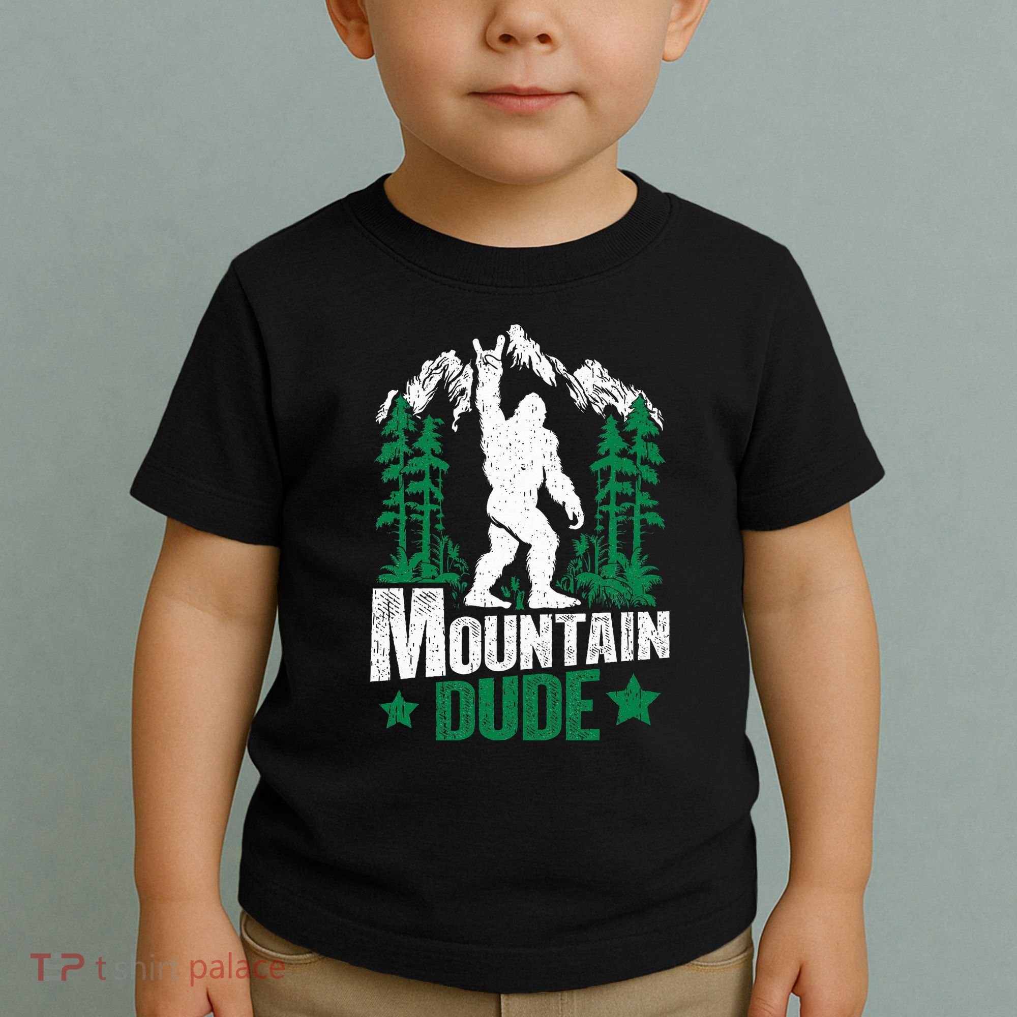 Funny Bigfoot Outdoor Adventures Mountain Dude Toddler T-Shirt