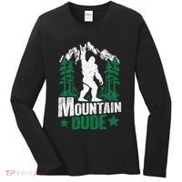 Funny Bigfoot Outdoor Adventures Mountain Dude Women's Long Sleeve Shirt thumb 0
