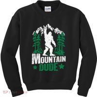 Funny Bigfoot Outdoor Adventures Mountain Dude Kids Sweatshirt thumb 0