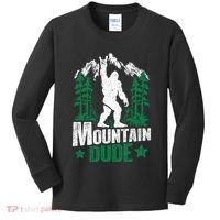 Funny Bigfoot Outdoor Adventures Mountain Dude Kids Long Sleeve Shirt thumb 0
