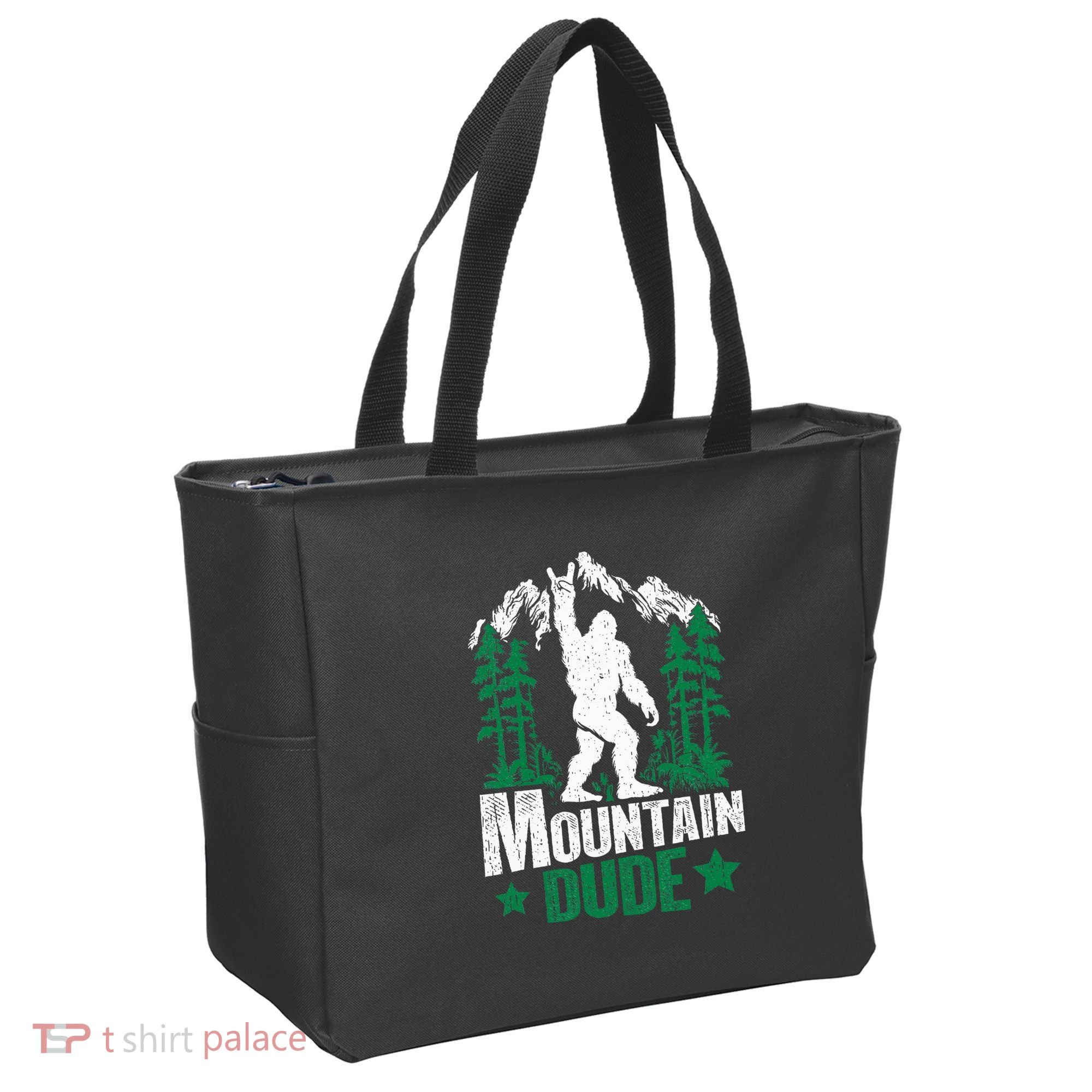 Funny Bigfoot Outdoor Adventures Mountain Dude Tote Bag