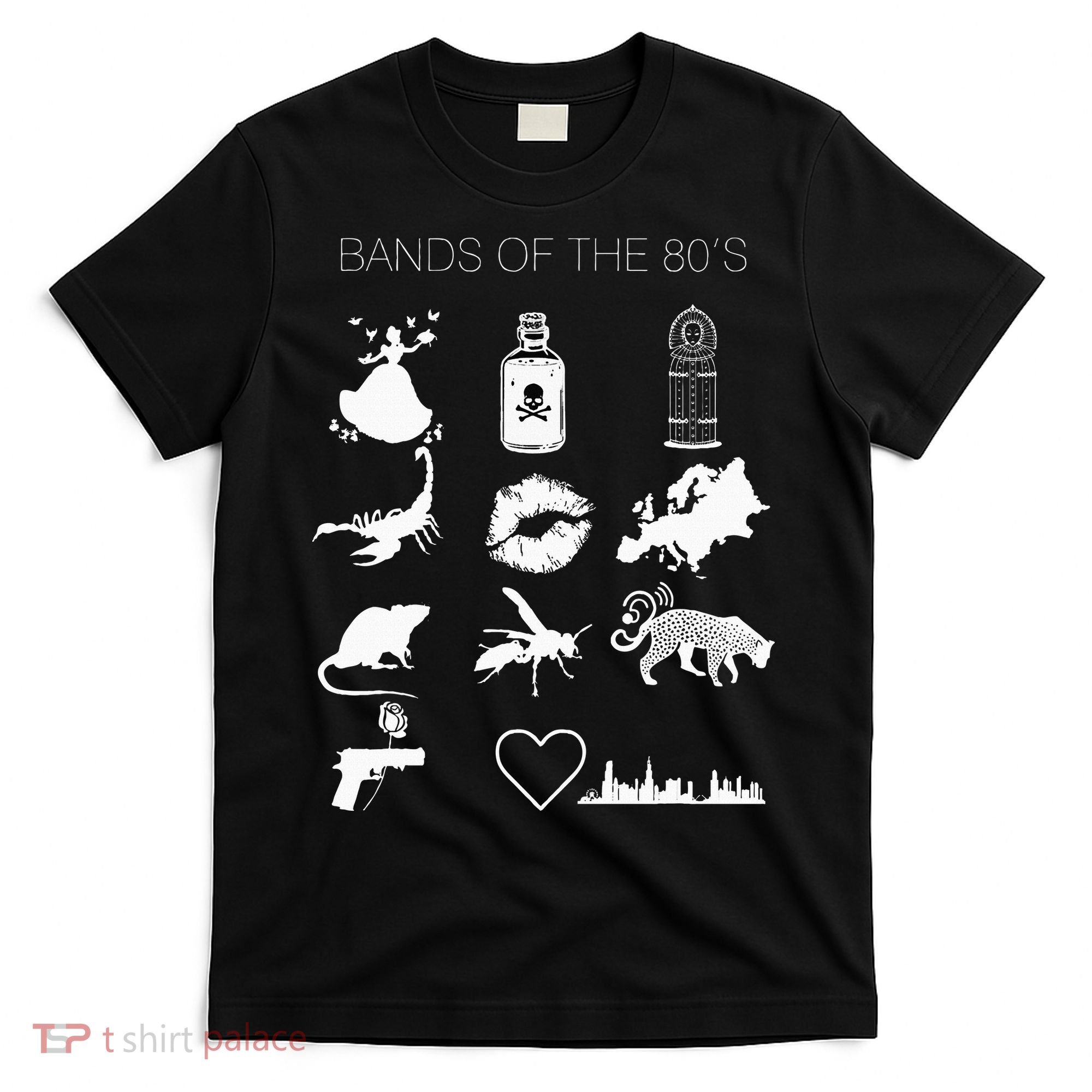 Funny Bands Of The 80S Hair Bands Rock Bands 1980S T-Shirt