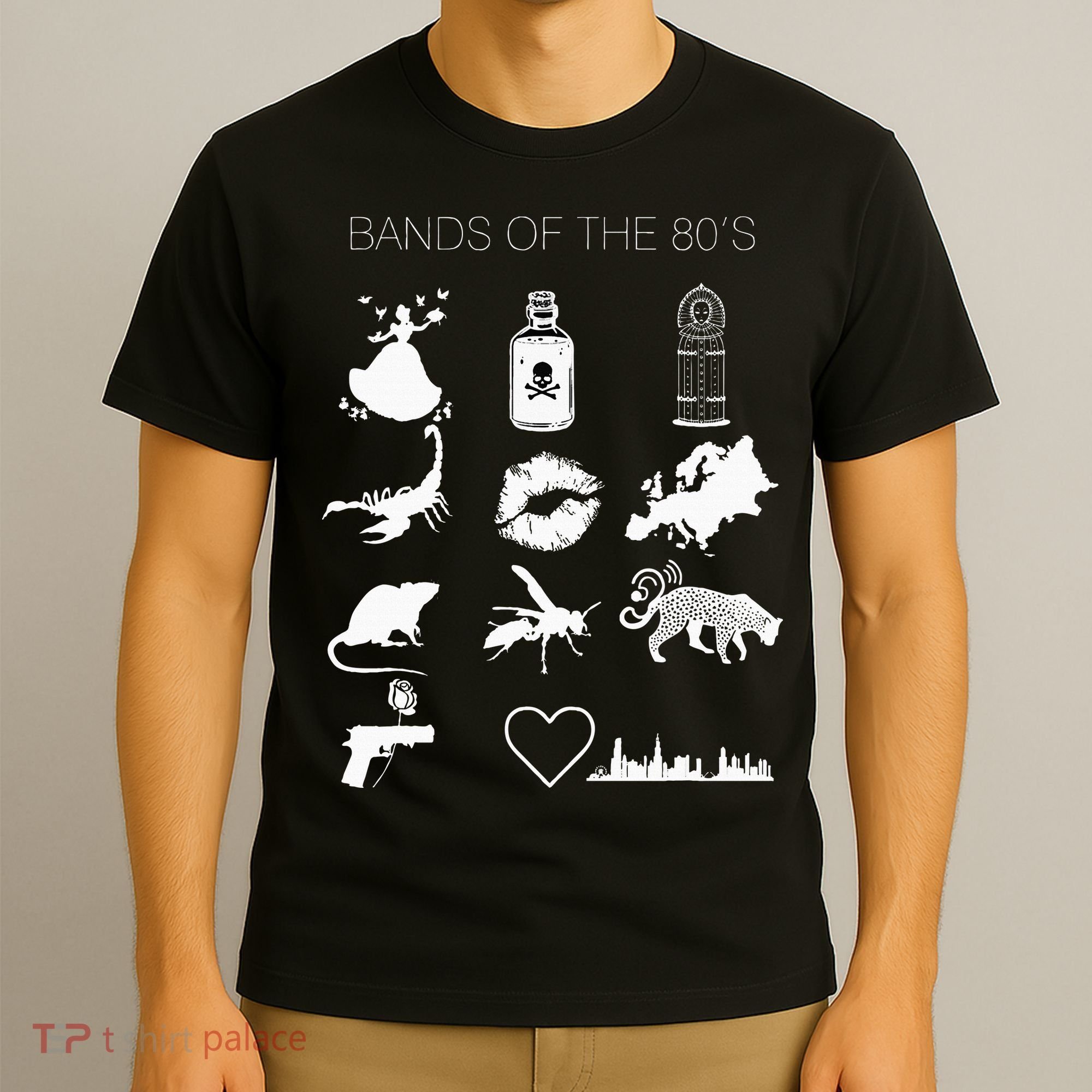 Funny Bands Of The 80S Hair Bands Rock Bands 1980S T-Shirt