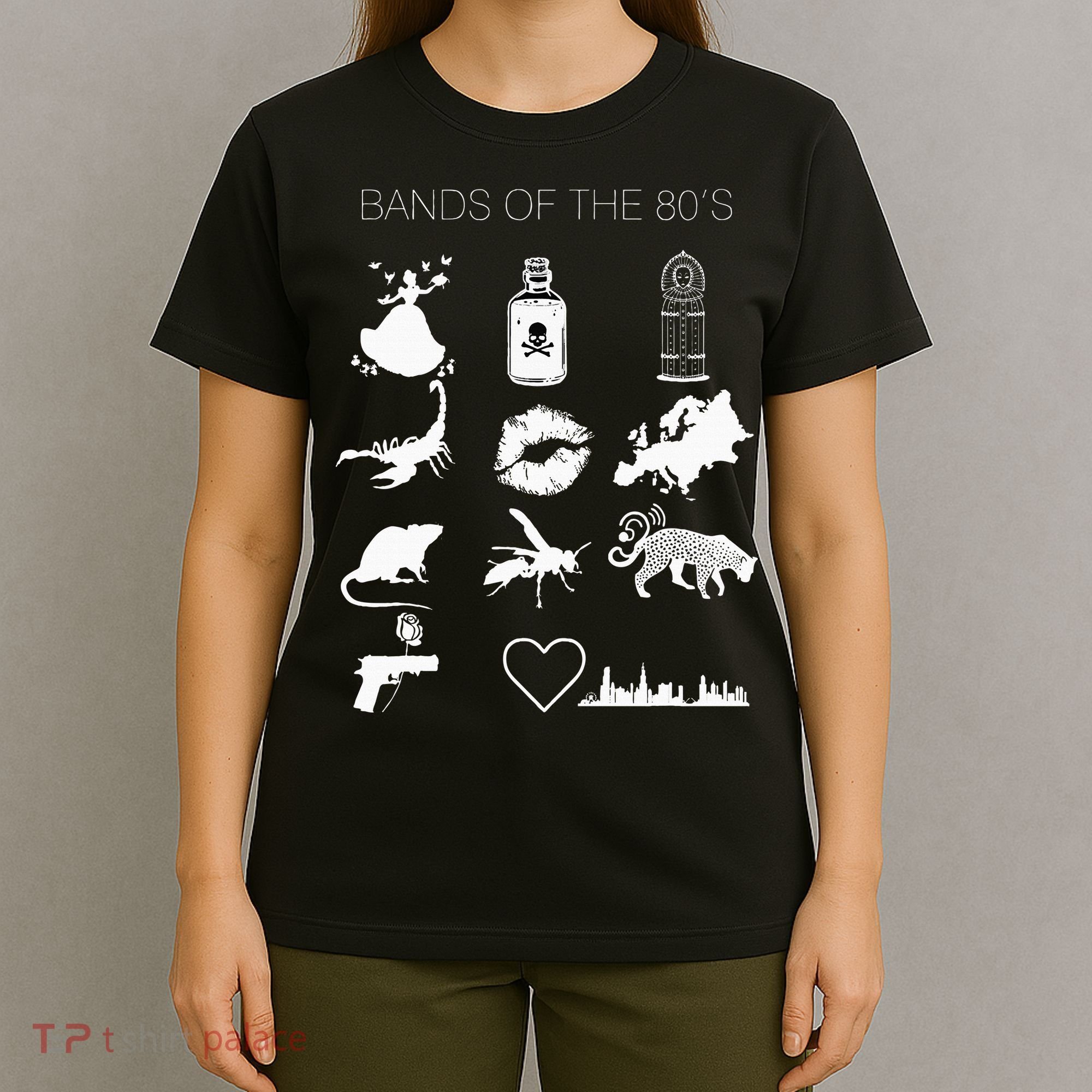 Funny Bands Of The 80S Hair Bands Rock Bands 1980S T-Shirt