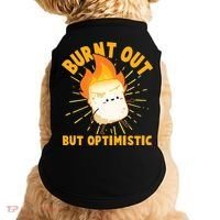 Funny Burnt Out But Optimistic Marshmallow Doggie Tank thumb 0
