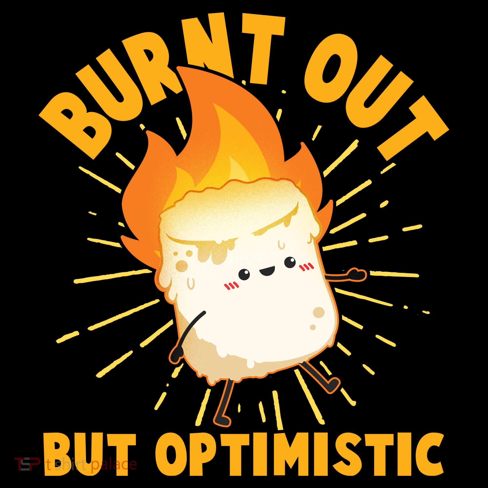 Funny Burnt Out But Optimistic Marshmallow Bucket Hat