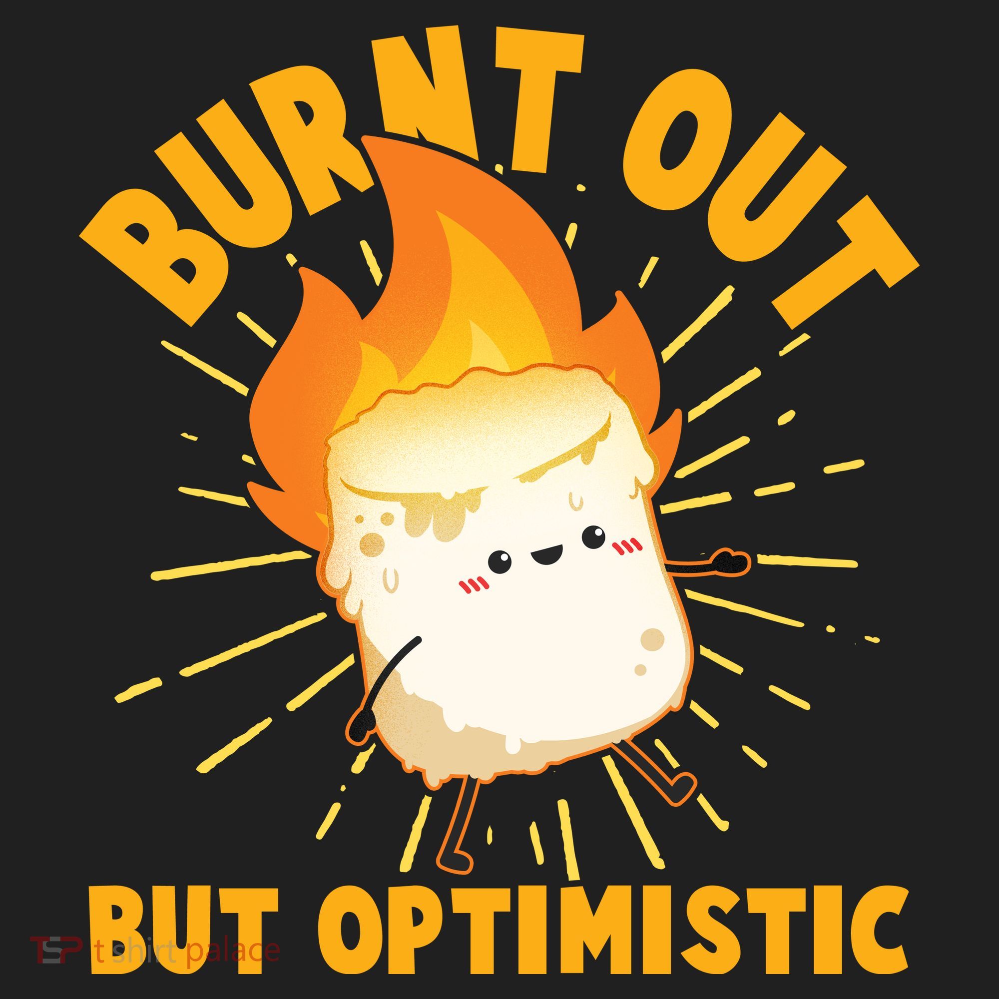 Funny Burnt Out But Optimistic Marshmallow Beanie