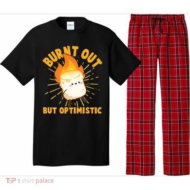 Funny Burnt Out But Optimistic Marshmallow Pajama Set