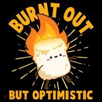 Funny Burnt Out But Optimistic Marshmallow Ornament thumb 1