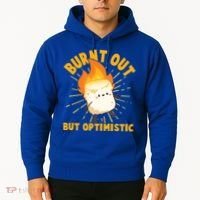 Funny Burnt Out But Optimistic Marshmallow Hoodie thumb 2