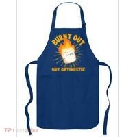 Funny Burnt Out But Optimistic Marshmallow Apron thumb 0