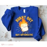 Funny Burnt Out But Optimistic Marshmallow Sweatshirt thumb 2