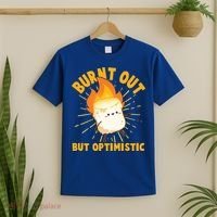 Funny Burnt Out But Optimistic Marshmallow T-Shirt thumb 2