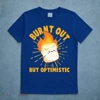 Funny Burnt Out But Optimistic Marshmallow T-Shirt thumb 5