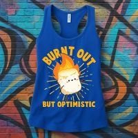 Funny Burnt Out But Optimistic Marshmallow Women's Tank Top thumb 3
