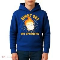 Funny Burnt Out But Optimistic Marshmallow Kids Hoodie thumb 4