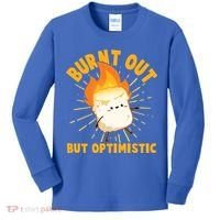 Funny Burnt Out But Optimistic Marshmallow Kids Long Sleeve Shirt thumb 0
