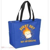 Funny Burnt Out But Optimistic Marshmallow Tote Bag thumb 2