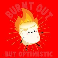 Funny Burnt Out But Optimistic Marshmallow Santa Hat thumb 1